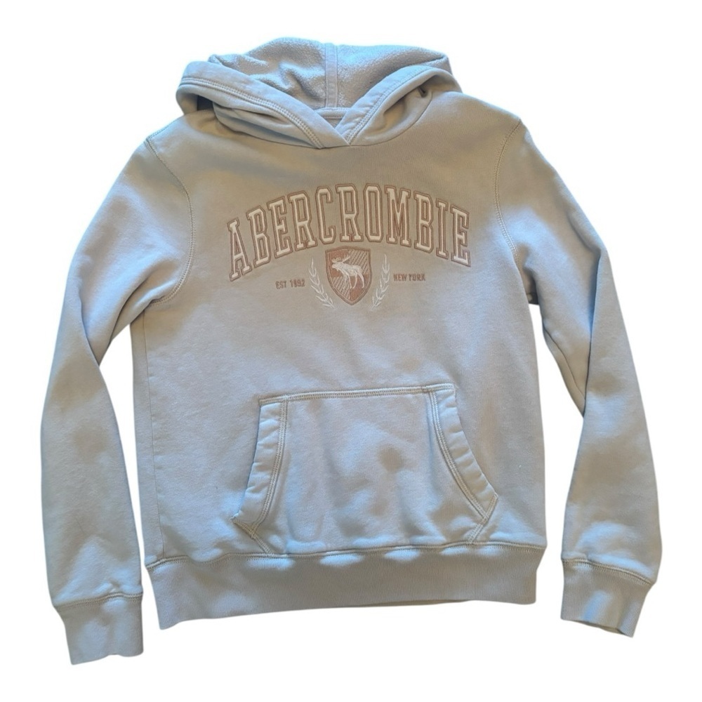 Abercrombie Kids Light Gray Hoodie Sweater Size Large (11/12)